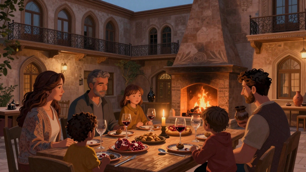 Candlelit Georgian wine tasting with clay vessels and rustic dishes in Old Town Tbilisi.