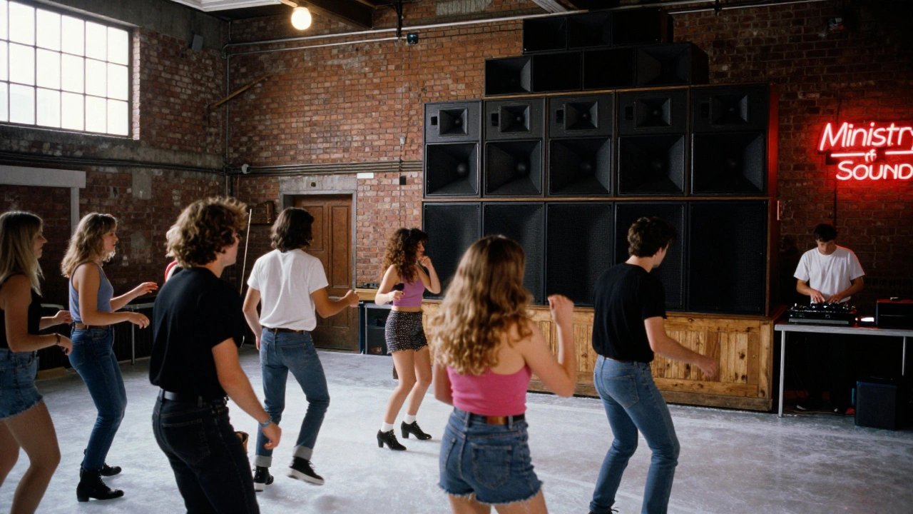 Early 1990s Ministry of Sound in its original ice rink venue, raw and authentic rave atmosphere.